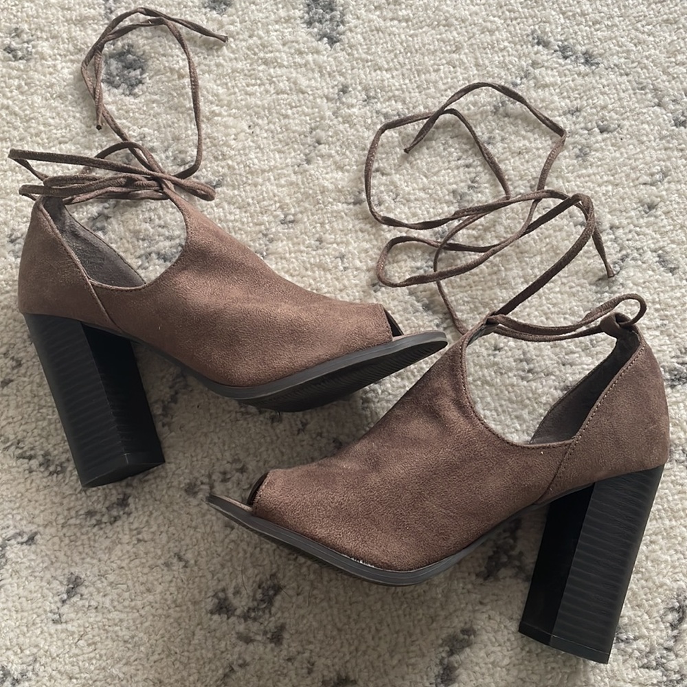 Open toe heels